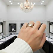 Luxurious Men's Brushed Tungsten Carbide Wedding Band-Black Diamonds New York