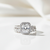 Luxurious Princess Cut Simulated Diamond Option Wedding Set-Black Diamonds New York