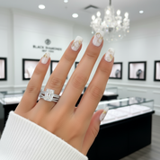 Luxurious Radiant Cut Simulated Diamond Ring Set-Black Diamonds New York