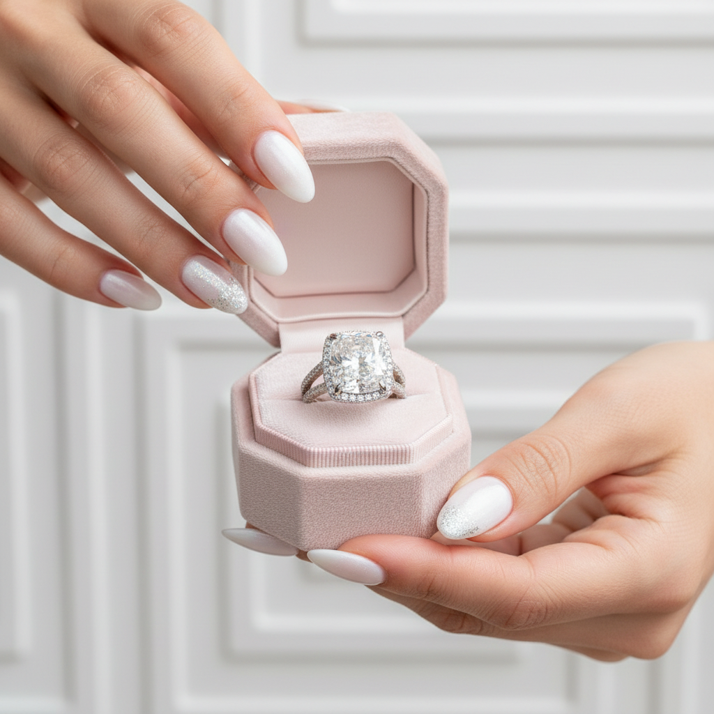 Luxurious Split Shank Halo Cushion Cut Engagement Ring