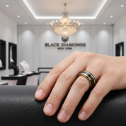 Luxurious Tungsten Wedding Band with Diamond-Black Diamonds New York