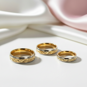 Luxurious Two-Tone Men's Titanium Wedding Band-Black Diamonds New York