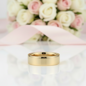 Luxurious Yellow Gold Tungsten Wedding Band-Black Diamonds New York