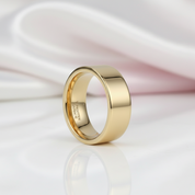 Luxurious Yellow Gold Tungsten Wedding Band-Black Diamonds New York