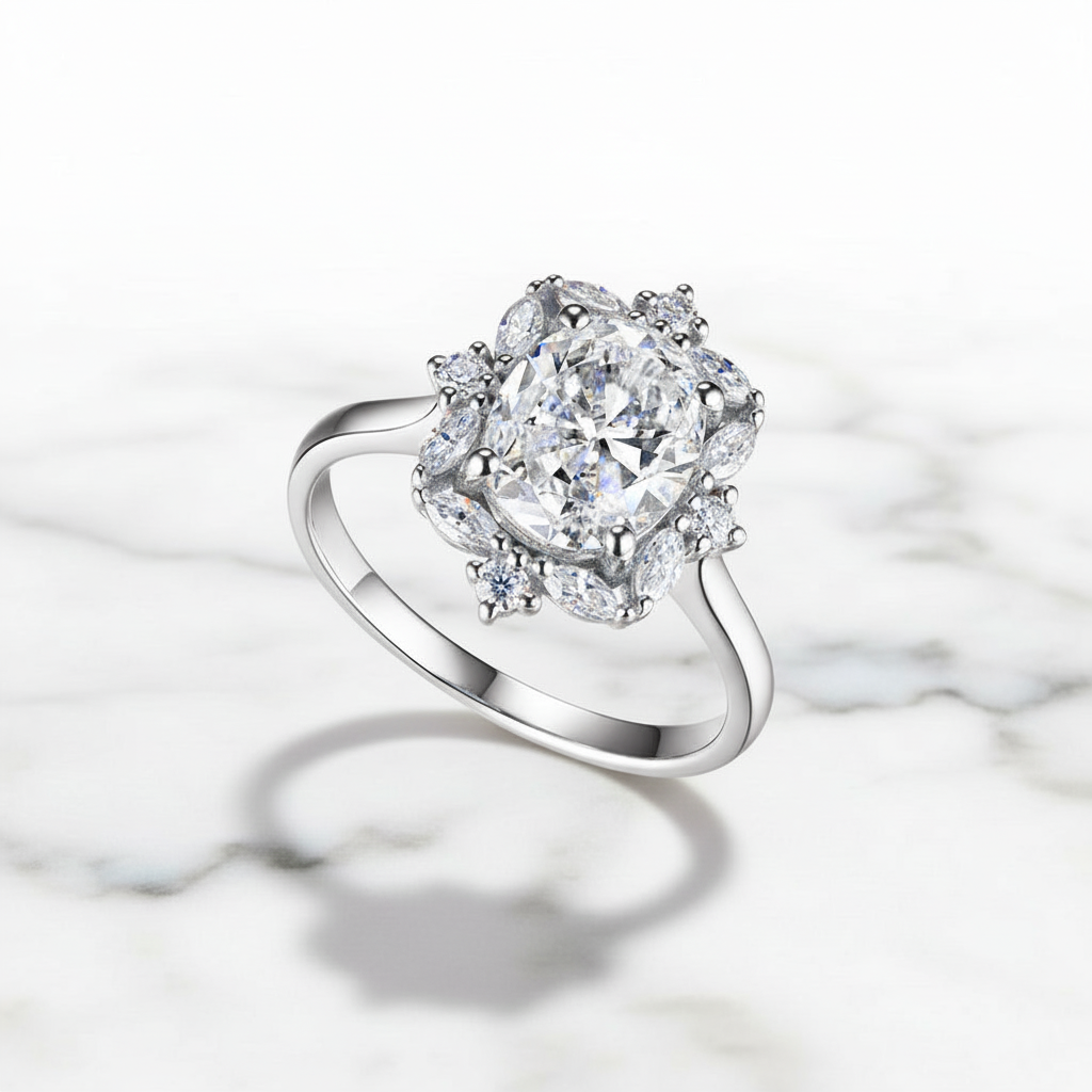 Luxury 2CT Diamond Option 14k White Gold Ring-Black Diamonds New York