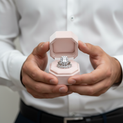 Luxury Eternity Halo Cushion Cut Wedding Ring Set-Black Diamonds New York