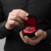 Mahal Kita (I LOVE YOU)- Rare Yellow Round Diamond Option Love Language Ring Set-Black Diamonds New York