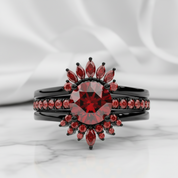 Mahal Kita (I LOVE YOU)- Rare Yellow Round Diamond Option Love Language Ring Set-Black Diamonds New York