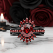 Mahal Kita (I LOVE YOU)- Rare Yellow Round Diamond Option Love Language Ring Set-Black Diamonds New York