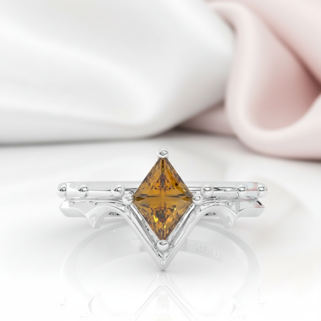 Marksman's Ring Set (Women)- 14k Yellow Gold Video Game Inspired Rings-Black Diamonds New York