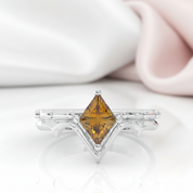 Marksman's Ring Set (Women)- 14k Yellow Gold Video Game Inspired Rings-Black Diamonds New York