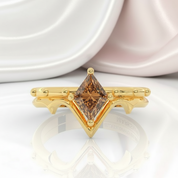 Marksman's Ring Set (Women)- 14k Yellow Gold Video Game Inspired Rings-Black Diamonds New York