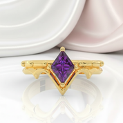 Marksman's Ring Set (Women)- 14k Yellow Gold Video Game Inspired Rings-Black Diamonds New York