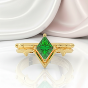 Marksman's Ring Set (Women)- 14k Yellow Gold Video Game Inspired Rings-Black Diamonds New York