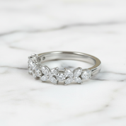 Marquise Cut Diamond Option Butterfly Wedding Band-Black Diamonds New York