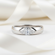 Marquise Cut Diamond Option Wedding Ring-Black Diamonds New York