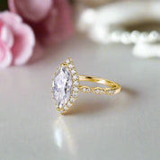 3.49 CT Marquise-Cut Diamond Engagement Ring-Black Diamonds New York