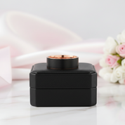 Matte Black & Rose Gold Finish Tungsten Carbide Wedding Band-Black Diamonds New York