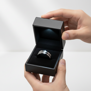 Matte Black Titanium Men's Wedding Band-Black Diamonds New York