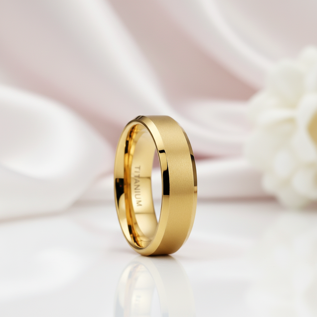 Matte Brushed Titanium Men's Wedding Band-Black Diamonds New York