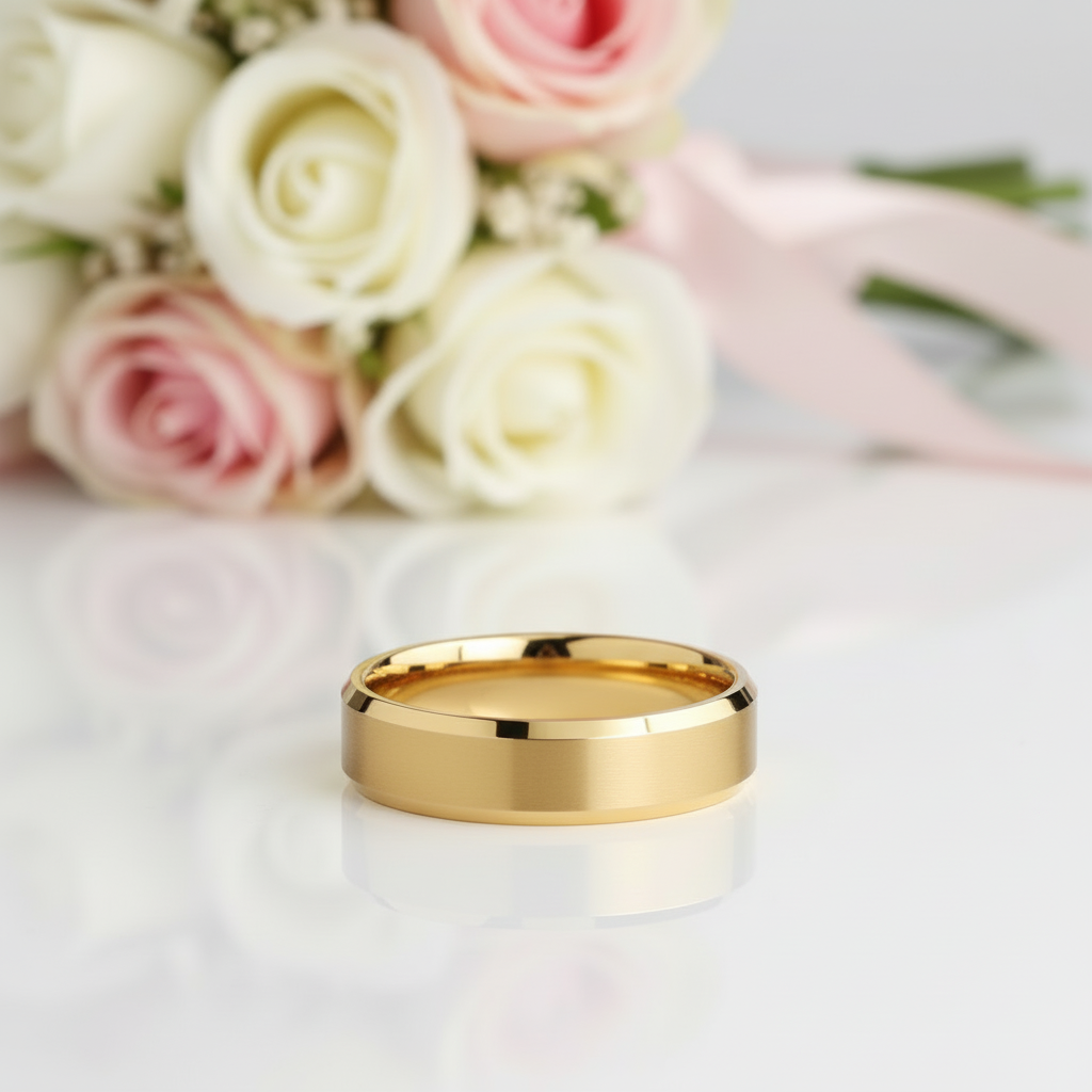 Matte Brushed Titanium Men's Wedding Band-Black Diamonds New York