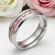 Men's 6mm Carbon Fiber Titanium Wedding Band-Black Diamonds New York