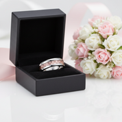 Men's 6mm Carbon Fiber Titanium Wedding Band-Black Diamonds New York