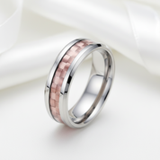 Men's 6mm Carbon Fiber Titanium Wedding Band-Black Diamonds New York