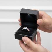 Men's 6mm Carbon Fiber Titanium Wedding Band-Black Diamonds New York