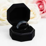 Men's 8mm Black Dome Tungsten Wedding Band-Black Diamonds New York