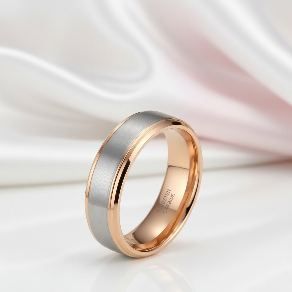 Men's 8mm Brushed Tungsten Wedding Band-Black Diamonds New York