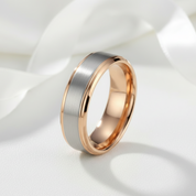 Men's 8mm Brushed Tungsten Wedding Band-Black Diamonds New York