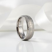 Men's 8mm Matte Titanium Wedding Band-Black Diamonds New York