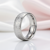 Men's 8mm Matte Titanium Wedding Band-Black Diamonds New York