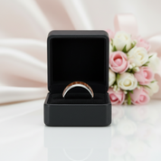 Men's 8mm Titanium Wedding Band with Wood Inlay-Black Diamonds New York
