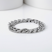 Men's Cuban Double Chain Bracelet-Black Diamonds New York