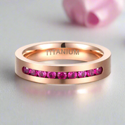 8mm Men's Diamond Titanium Wedding Band-Black Diamonds New York