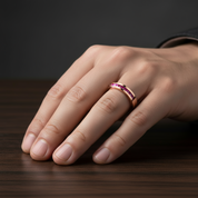 8mm Men's Diamond Titanium Wedding Band-Black Diamonds New York