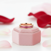 8mm Men's Diamond Titanium Wedding Band-Black Diamonds New York