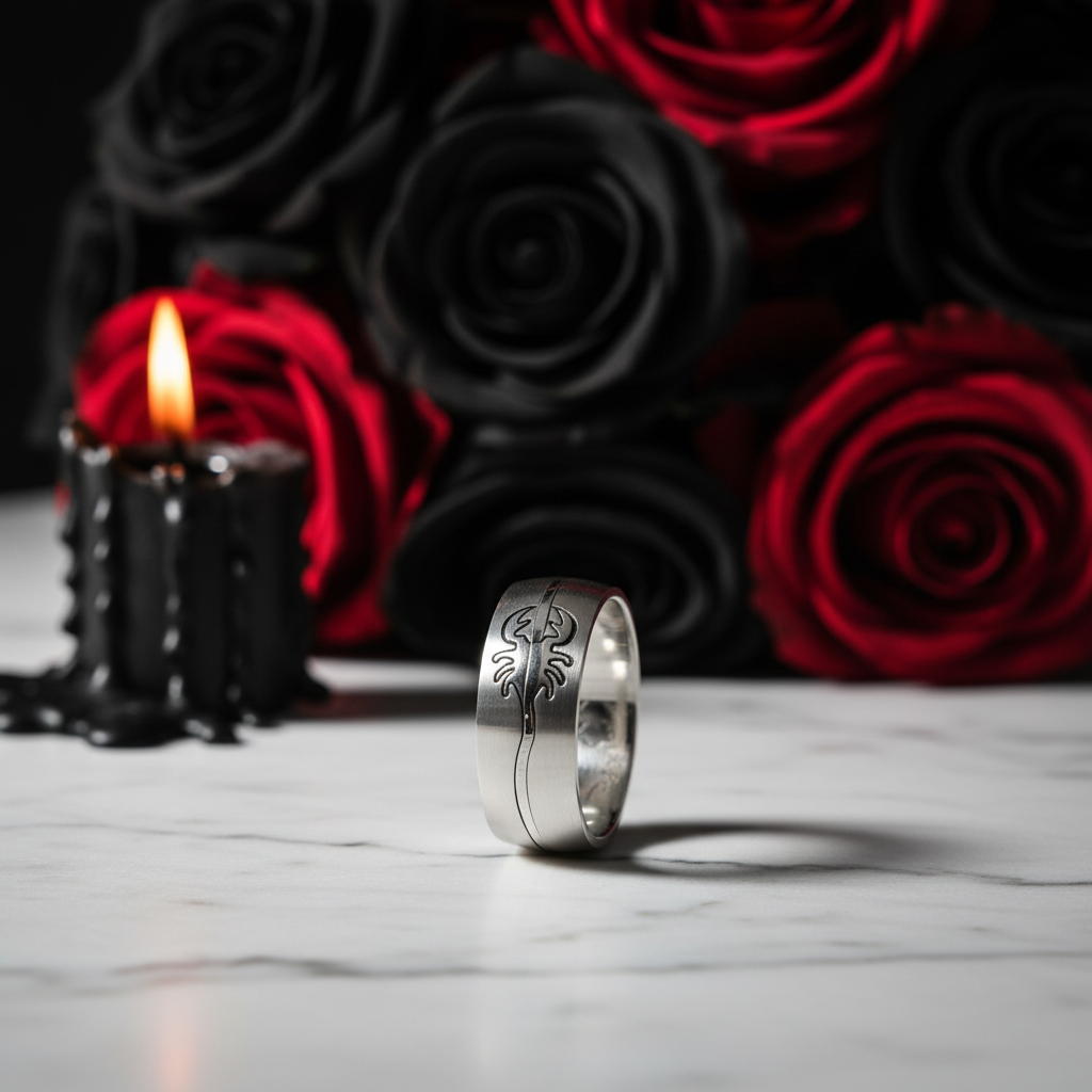 Men's Scorpion Ring Band-Black Diamonds New York