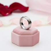 Men's Simple & Classic Wedding Band-Black Diamonds New York