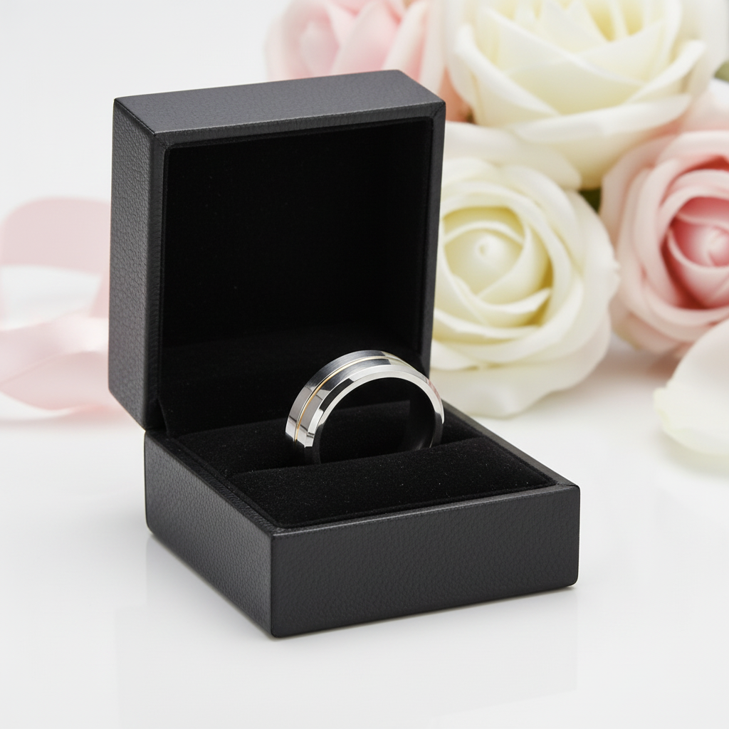 Men's Simple & Classic Wedding Band-Black Diamonds New York