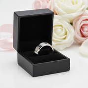 Men's Simple & Classic Wedding Band-Black Diamonds New York