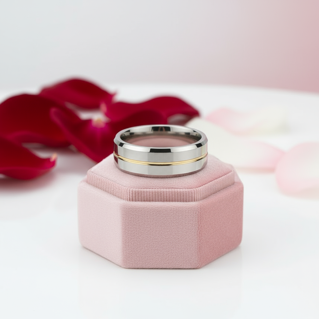 Men's Simple & Classic Wedding Band-Black Diamonds New York