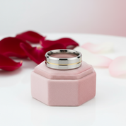 Men's Simple & Classic Wedding Band-Black Diamonds New York