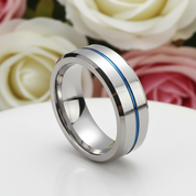 Men's Simple & Classic Wedding Band-Black Diamonds New York