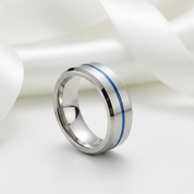 Men's Simple & Classic Wedding Band-Black Diamonds New York