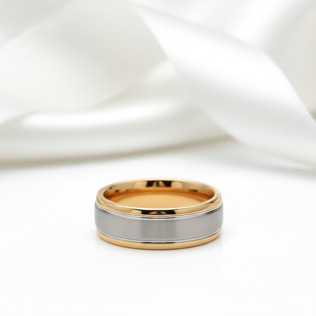 Men's Tungsten Carbide Ring 8mm Wedding Band-Black Diamonds New York