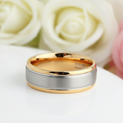 Men's Tungsten Carbide Ring 8mm Wedding Band-Black Diamonds New York