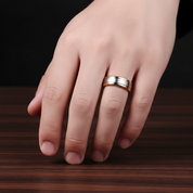 Men's Tungsten Carbide Ring 8mm Wedding Band-Black Diamonds New York